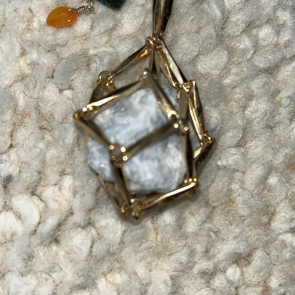 Free People X Ariana Ost Coastal Bikini Charm Keychain Crystal Blue Calcite - Picture 5 of 5